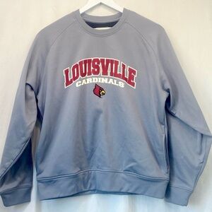 Russell Athletic Gray Louisville Cardinals Crewneck Dri-Power Sweatshirt Size XL